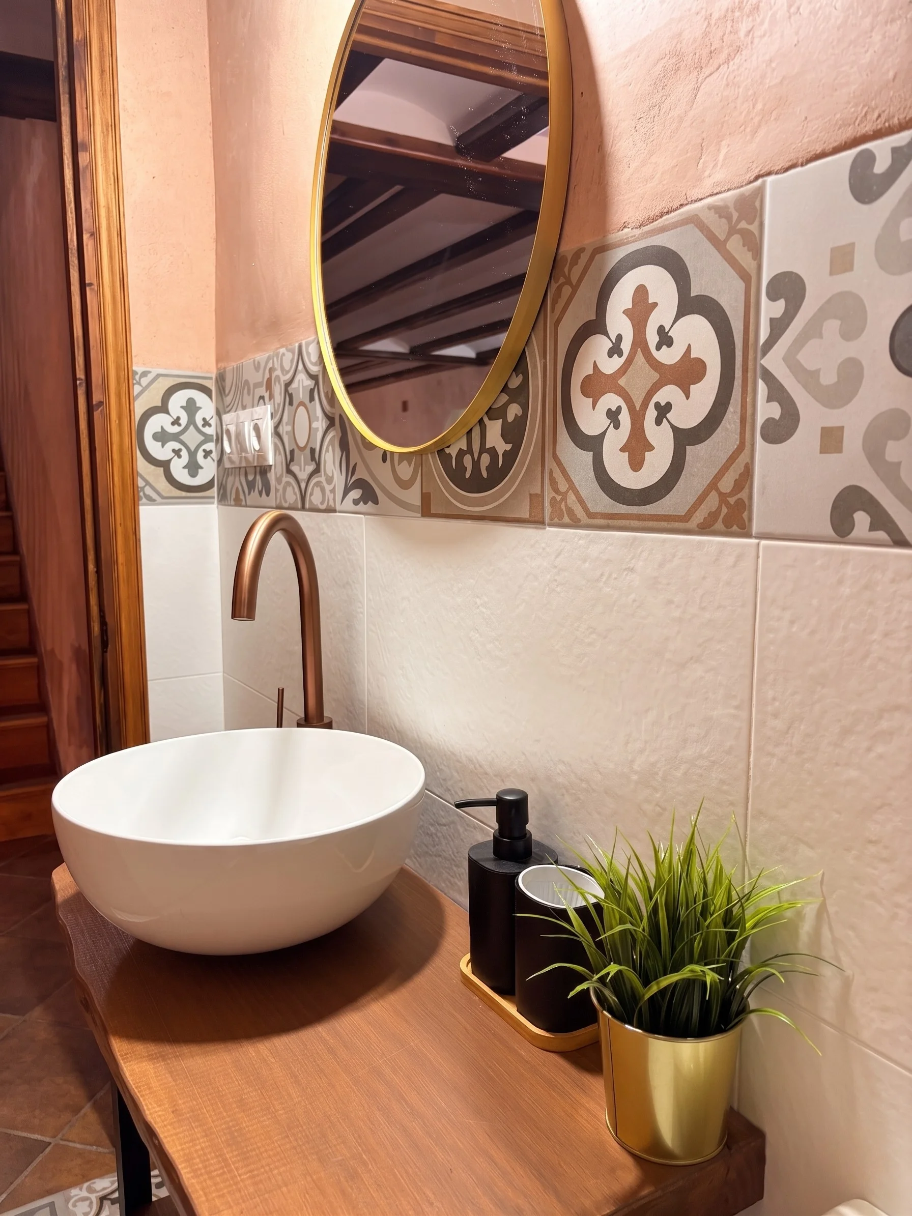 Baño completo reformado casa rural cerca de Montanejos San Vicente de Piedrahita